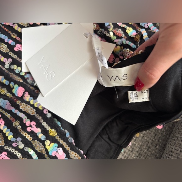 BNWT Y.A.S Yasbina LS Sequin Mini Dress - Size S - Picture 7 of 13